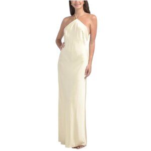 R&M RICHARDS High Neck Satin Gown